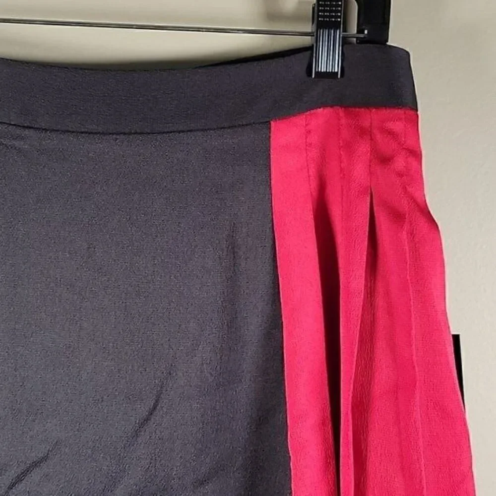 DKNY Color Block Midi A-Line Skirt Sz 6